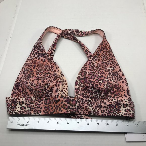 Shade And Shore Women's Sz. Lg. 12-14 Tall Triangle Bikini Swim Top Animal Print - Picture 10 of 14